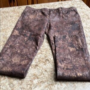 Brown Patterned Pants